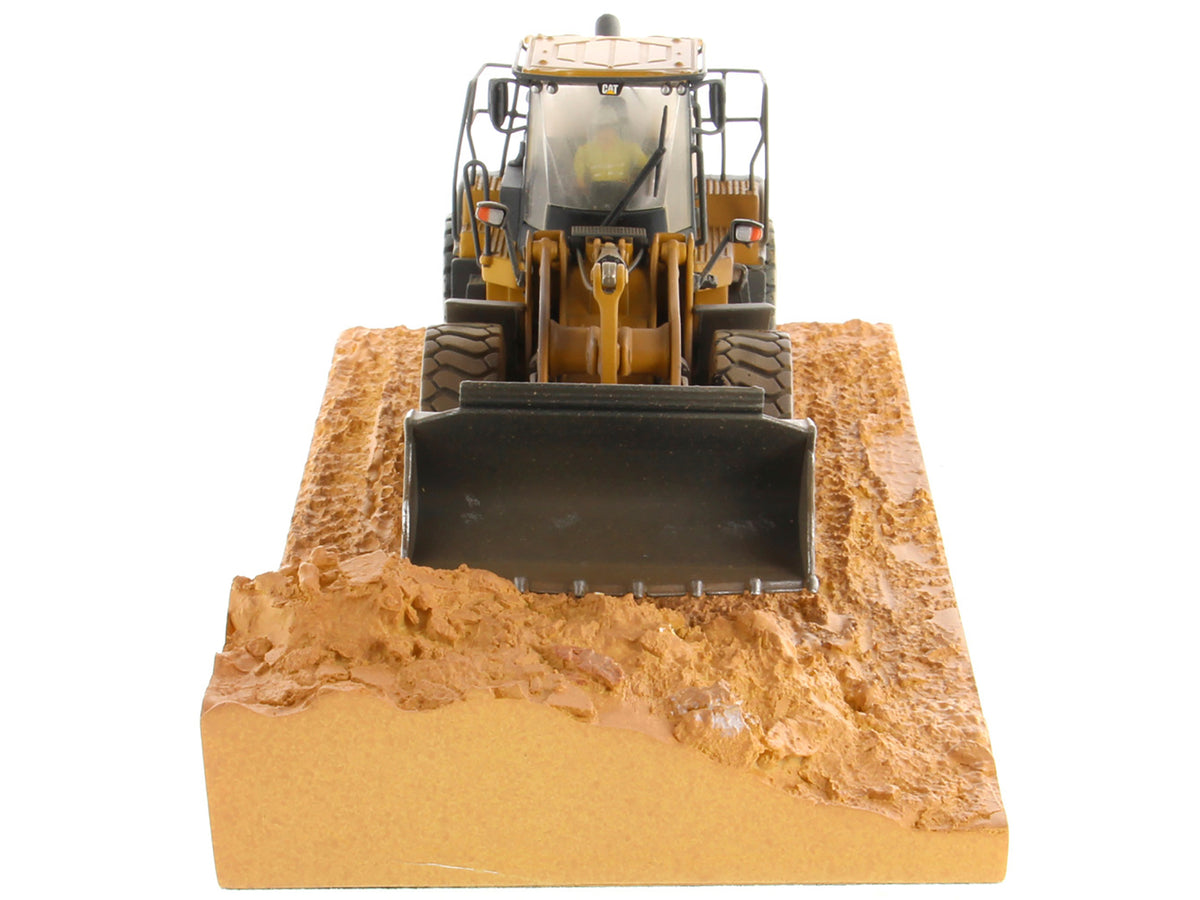 CAT Caterpillar 966M Wheel Loader with Operator (Dirty Version) 'Weathered' Series 1/50 Diecast Model by Diecast Masters