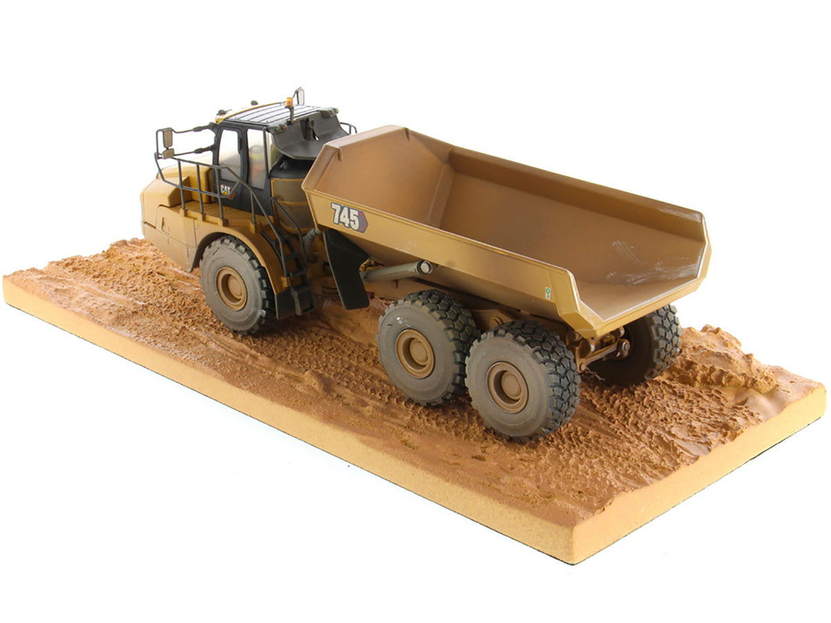 CAT Caterpillar 745 Articulated Truck with Operator (Dirty Version) 'Weathered' Series 1/50 Diecast Model by Diecast Masters