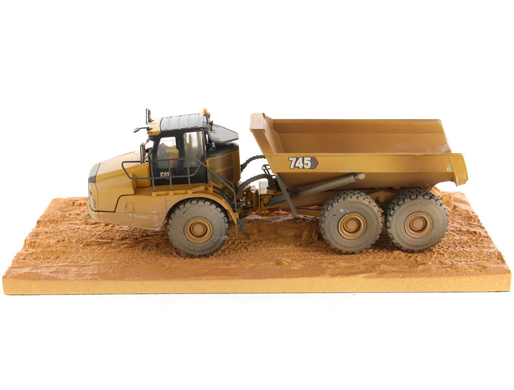 CAT Caterpillar 745 Articulated Truck with Operator (Dirty Version) 'Weathered' Series 1/50 Diecast Model by Diecast Masters