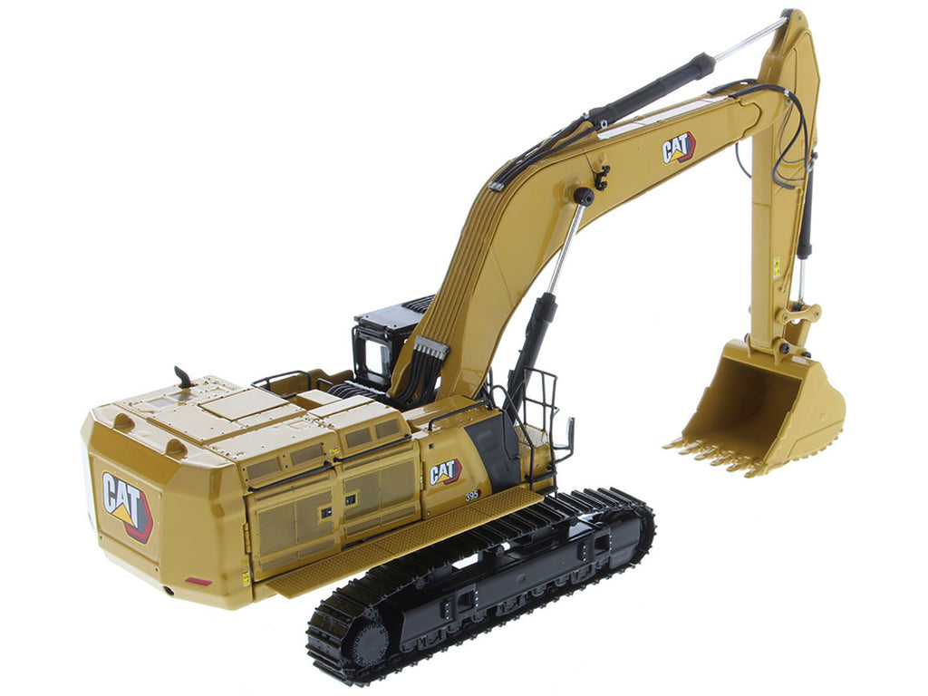 CAT Caterpillar 395 Next Generation Hydraulic Excavator (General Purpose Version) Yellow with Operator and Additional Tools 'High Line' Series 1/50 Diecast Model by Diecast Masters