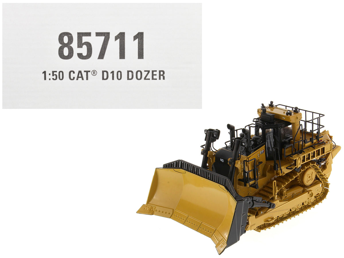 CAT Caterpillar D10 Track Type Dozer Yellow 'High Line Series' 1/50 Diecast Model by Diecast Masters