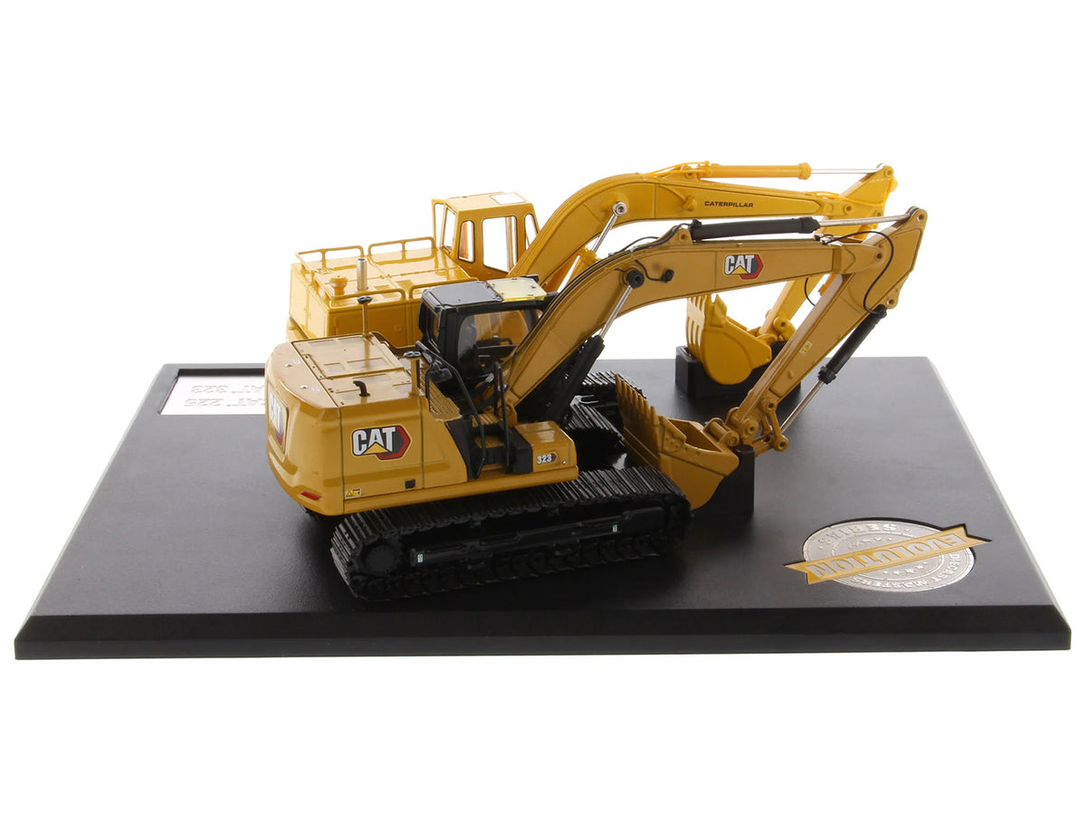 CAT Caterpillar 225 Hydraulic Escavator and CAT Caterpillar 323 Next Generation Hydraulic Escavator Set of 2 pieces 'Evolution Series' 1/50 Diecast Models by Diecast Masters