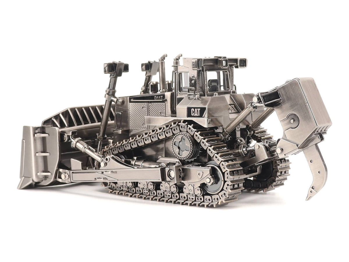 CAT Caterpillar D11T Track Type Tractor Dozer Antique Silver Finish 'Commemorative Series' 1/50 Diecast Model by Diecast Masters