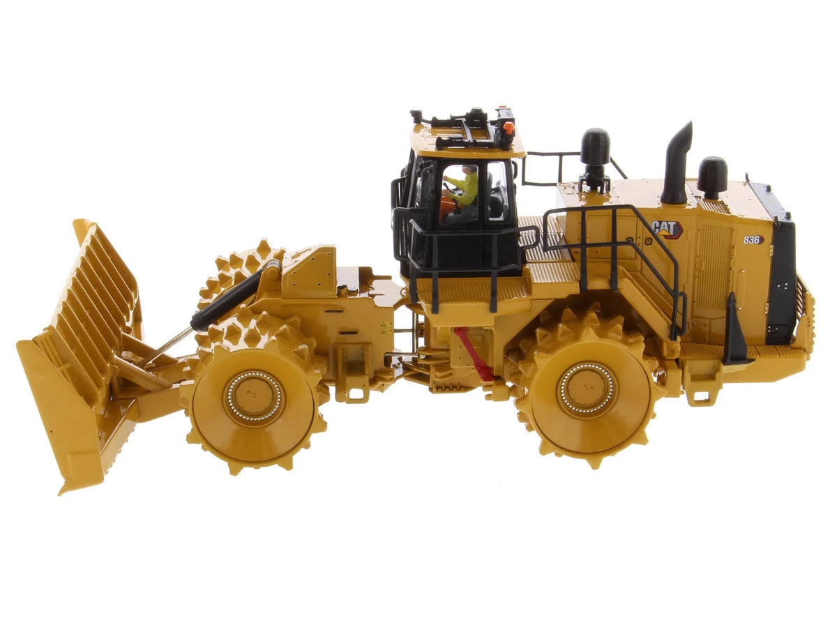 CAT Caterpillar 836 Landfill Compactor Yellow 'High Line' Series 1/50 Diecast Model by Diecast Masters