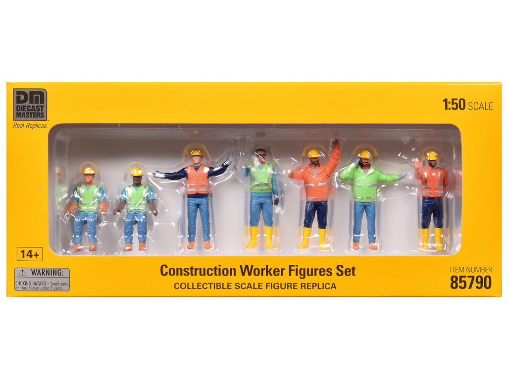 'Construction Workers' 7 Piece Figure Set for 1/50 Scale Models by Diecast Masters