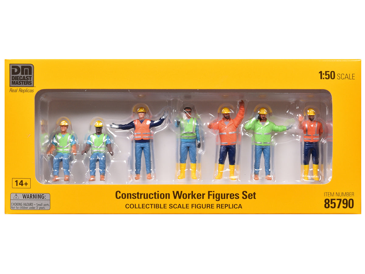 'Construction Workers' 7 Piece Figure Set for 1/50 Scale Models by Diecast Masters