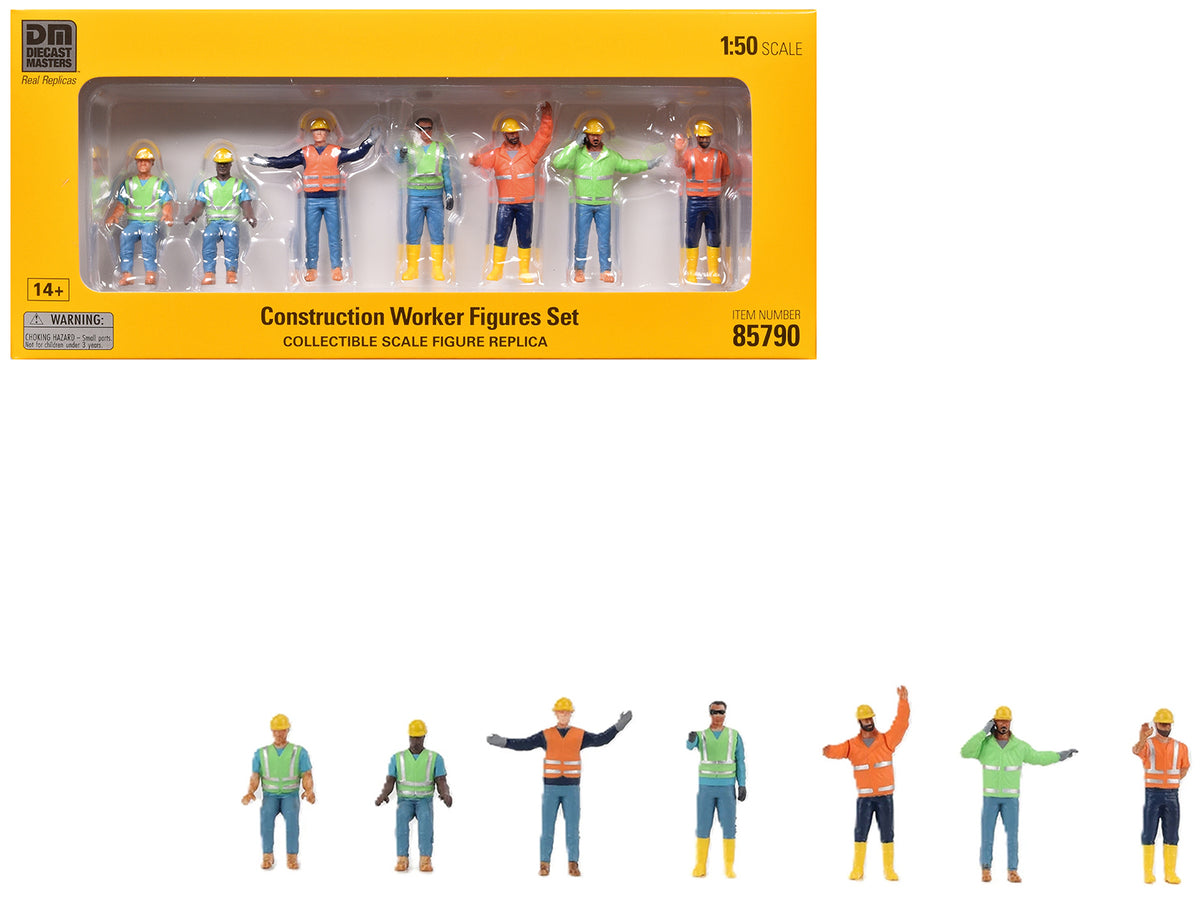 'Construction Workers' 7 Piece Figure Set for 1/50 Scale Models by Diecast Masters