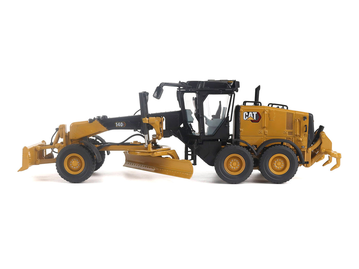 CAT Caterpillar 140 JOY Motor Grader Yellow with Black Top 'High Line' Series 1/50 Diecast Model by Diecast Masters