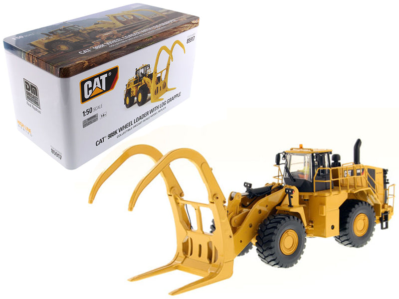CAT Caterpillar 988K Wheel Loader with Grapple with Operator 'High Line Series' 1/50 Diecast Model by Diecast Masters