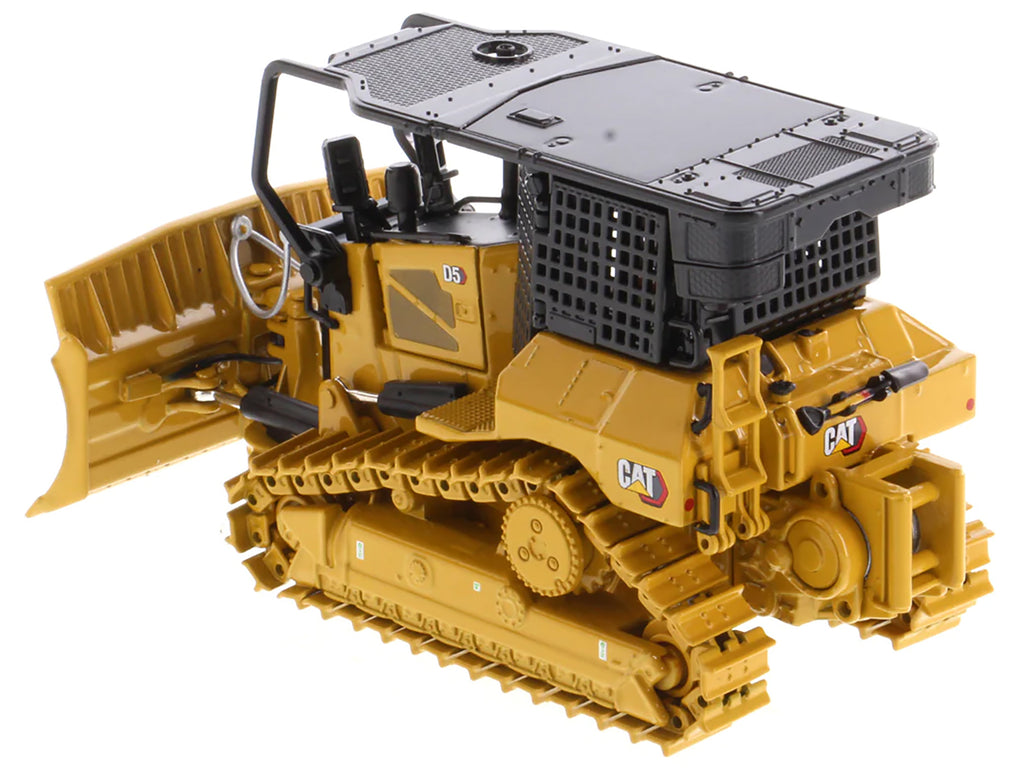 CAT Caterpillar D5 XR Fire Suppression Track Type Dozer Yellow 'High Line' Series 1/50 Diecast Model by Diecast Masters