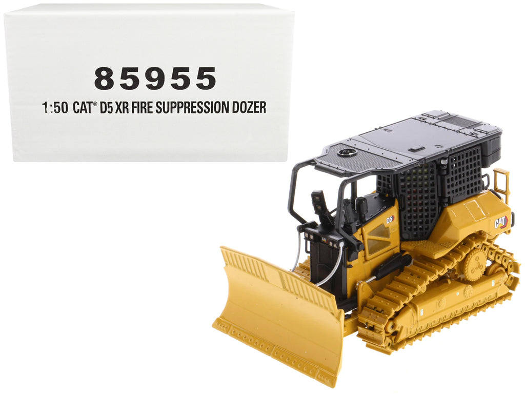 CAT Caterpillar D5 XR Fire Suppression Track Type Dozer Yellow 'High Line' Series 1/50 Diecast Model by Diecast Masters