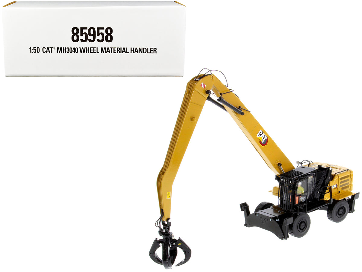 CAT Caterpillar MH3040 Wheel Material Handler with Operator 'High Line Series' 1/50 Diecast Model by Diecast Masters