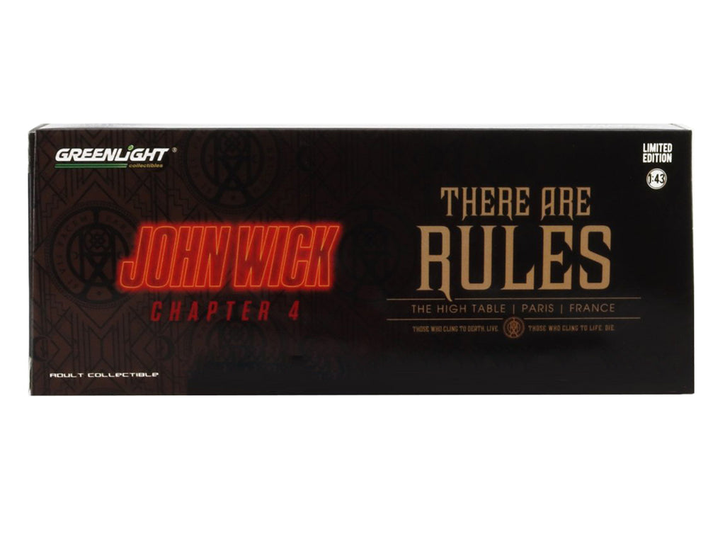 1971 Plymouth Barracuda Black 'John Wick: Chapter 4' (2023) Movie 'Hollywood' Series 1/43 Diecast Model Car by Greenlight