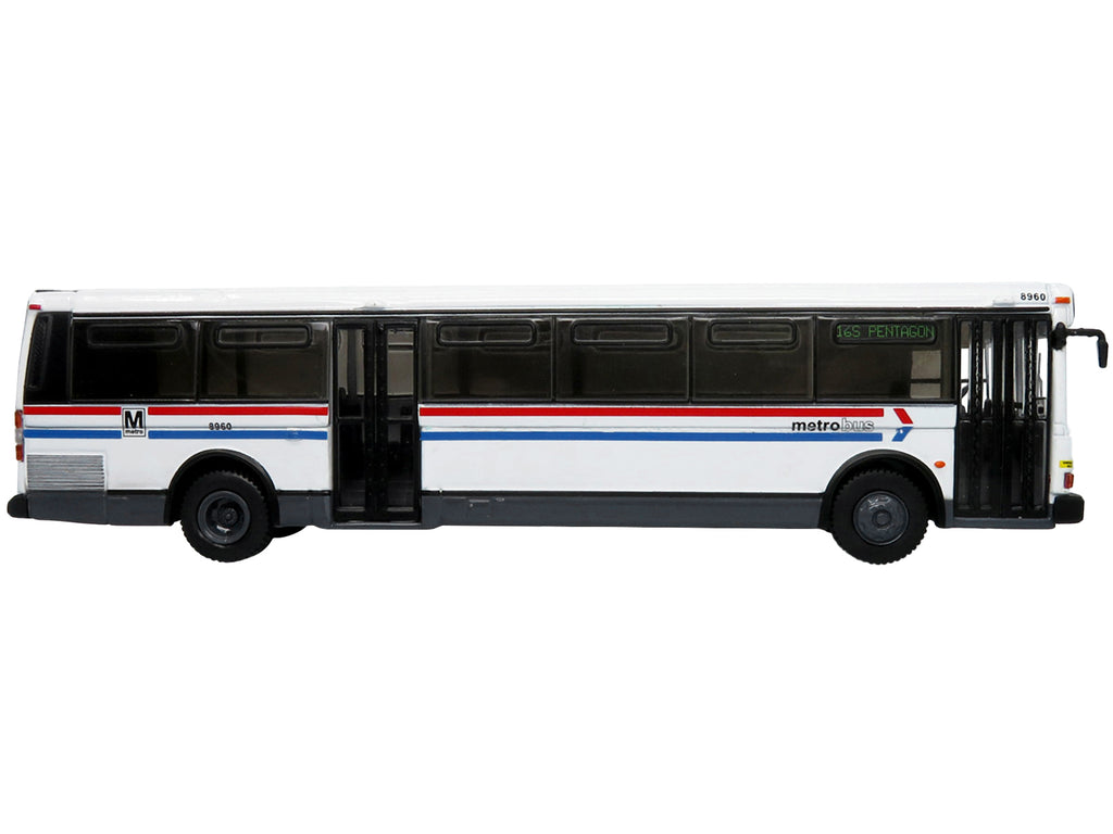 1980 Grumman 870 Advanced Design Transit Bus WMATA (Washington Metropolitan Area Transit Authority) Metro Bus '16S Pentagon' 'Vintage Bus & Motorcoach Collection' 1/87 Diecast Model by Iconic Replicas