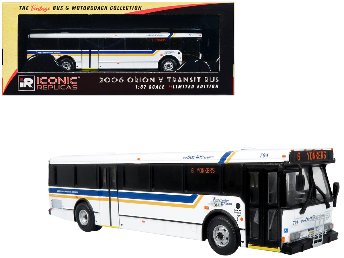 2006 Orion V Transit Bus Westchester NY Bee-Line '6 Yonkers' Limited Edition 'The Vintage Bus and Motorcoach Collection' 1/87 (HO) Diecast Model by Iconic Replicas