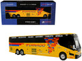 Prevost H3-45 Coach Bus 'Tornado Bus Company' Yellow with Graphics Limited Edition 1/87 (HO) Diecast Model by Iconic Replicas