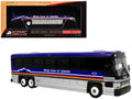2001 MCI D4000 Coach Bus 'Gray Line of Alaska' Dark Blue with Stripes 'Vintage Bus & Motorcoach Collection' Limited Edition to 504 pieces Worldwide 1/87 (HO) Diecast Model by Iconic Replicas