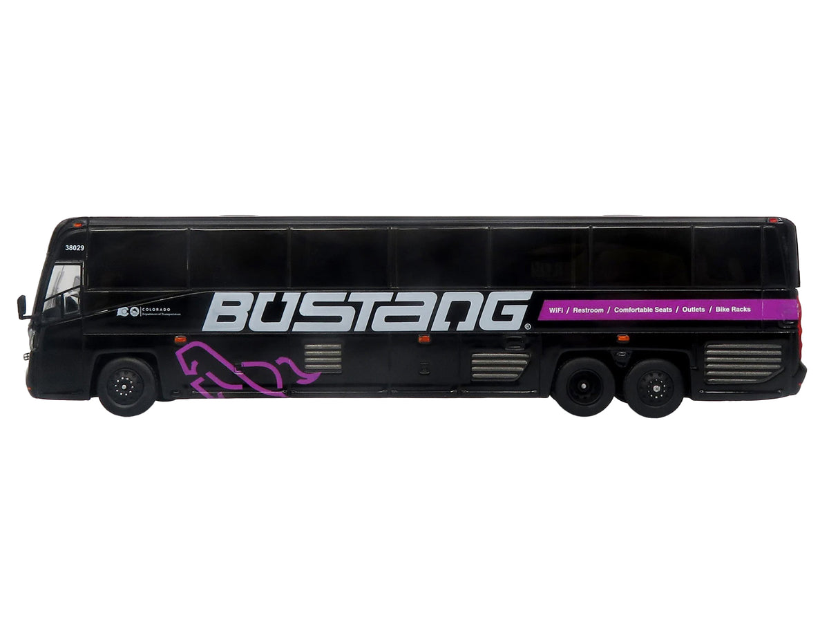 MCI D4520 Commuter Coach Bus 'Bustang - Colorado Department of Transportation' Black 'The Bus & Motorcoach Collection' Limited Edition to 504 pieces Worldwide 1/87 (HO) Scale Diecast Model by Iconic Replicas