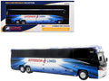 MCI D4520 Commuter Coach Bus 'Jefferson Lines' White with Blue Graphics 'The Bus & Motorcoach Collection' Limited Edition to 504 pieces Worldwide 1/87 (HO) Scale Diecast Model by Iconic Replicas