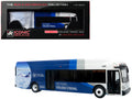 New Flyer Xcelsior XN40 Transit Bus 'Delta Air Lines 100th Anniversary' Blue and White with Graphics 'The Bus & Motorcoach Collection' Limited Edition 1/87 (HO) Scale Diecast Model by Iconic Replicas