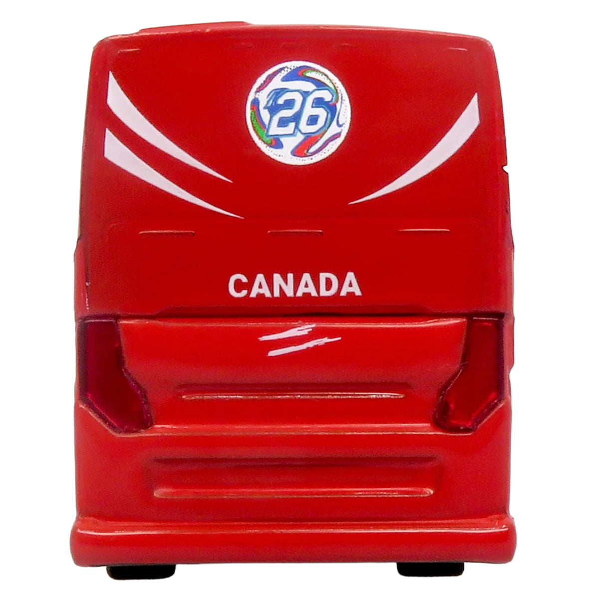 Prevost H3-45 Coach Bus 'Canada National Soccer Team' Red with Graphics 'International Federation of the Global Game' Series Limited Edition to 504 pieces Worldwide 1/87 (HO) Diecast Model by Iconic Replicas