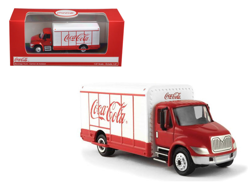 'Coca-Cola' Beverage Truck Red and White 1/87 Diecast Model by Motorcity Classics