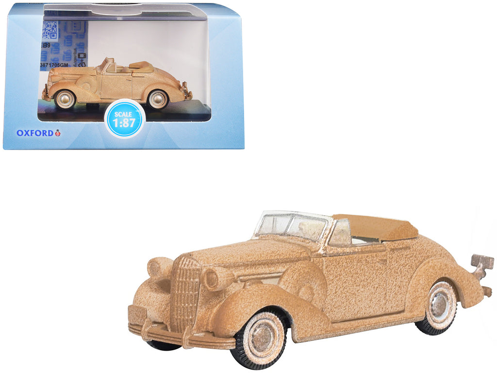 1936 Buick Special Convertible Coupe Beige (Rusted) 'Junkyard Project' 1/87 (HO) Scale Diecast Model Car by Oxford Diecast