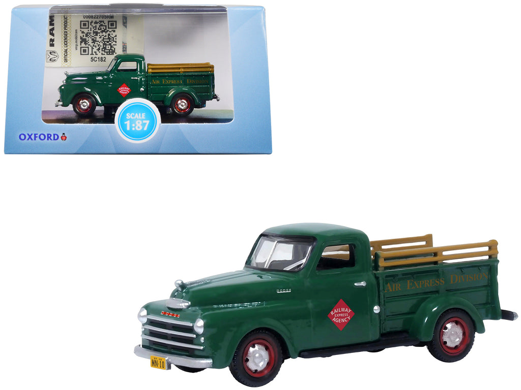 1948 Dodge B-1B Pickup Truck Green 'Railway Express Agency' 1/87 (HO) Scale Diecast Model Car by Oxford Diecast