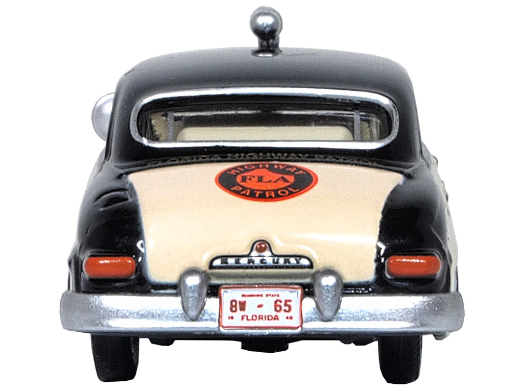 1949 Mercury Monarch Police Black and White 'Florida Highway Patrol' 1/87 (HO) Scale Diecast Model Car by Oxford Diecast