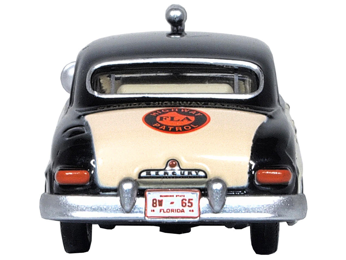 1949 Mercury Monarch Police Black and White 'Florida Highway Patrol' 1/87 (HO) Scale Diecast Model Car by Oxford Diecast