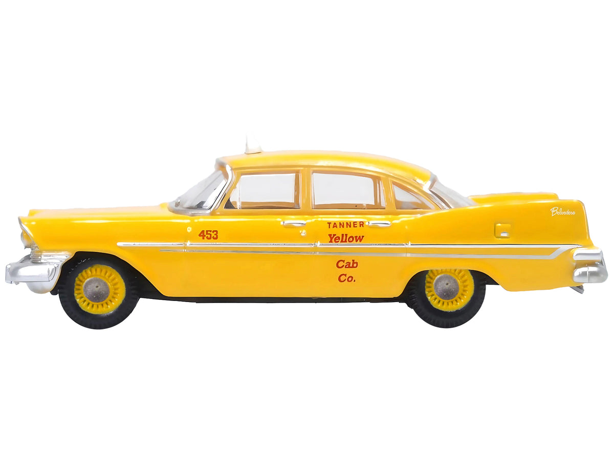 1959 Plymouth Belvedere Taxi Yellow 'Tanner Yellow Cab Co.' 1/87 (HO) Scale Diecast Model Car by Oxford Diecast