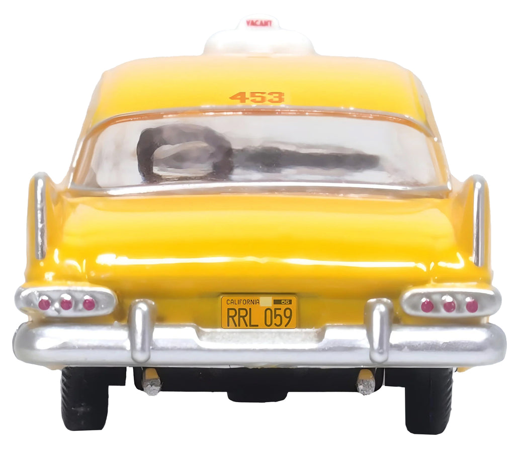 1959 Plymouth Belvedere Taxi Yellow 'Tanner Yellow Cab Co.' 1/87 (HO) Scale Diecast Model Car by Oxford Diecast