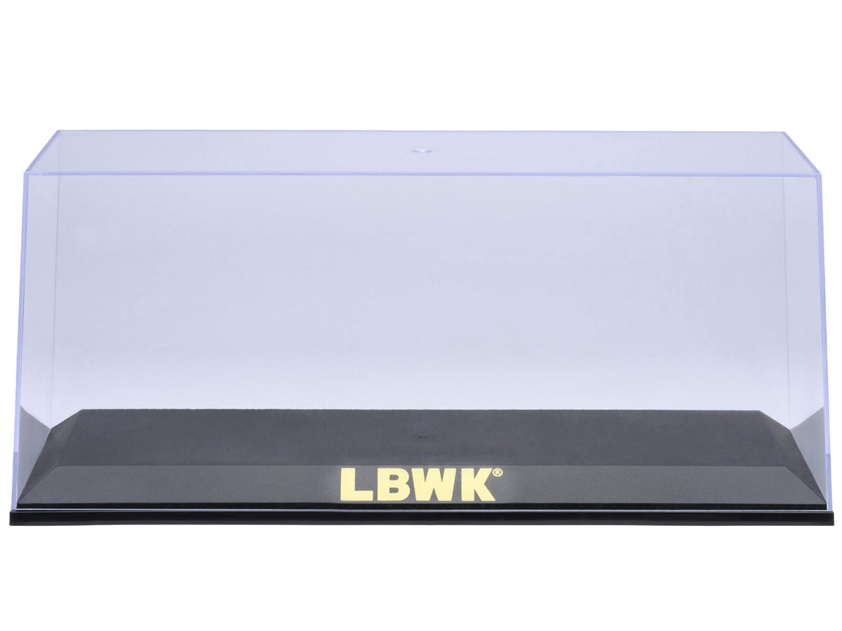 Collectible Display Show Case with Black Plastic Base and Gold 'LBWK' Logo for 1/18-1/24 Scale Model Cars by Autoart