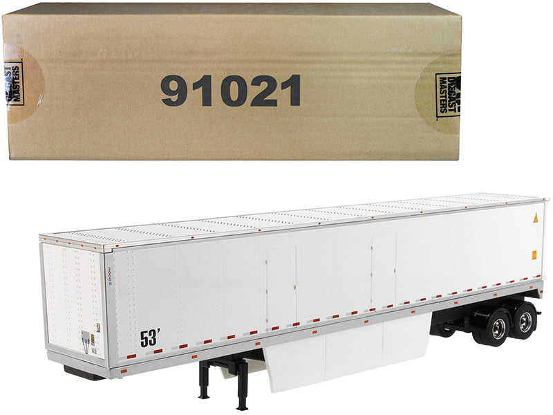 53' Dry Cargo Van Trailer White 'Transport Series' 1/50 Diecast Model by Diecast Masters