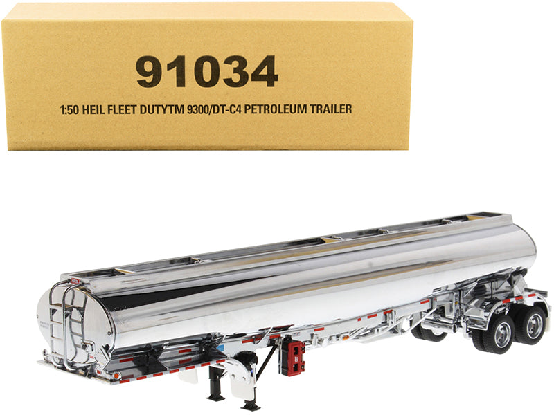 Heil Fleet Duty TM 9300/DT-C4 Petroleum Tanker Trailer Chrome 'Transport Series' 1/50 Diecast Model by Diecast Masters