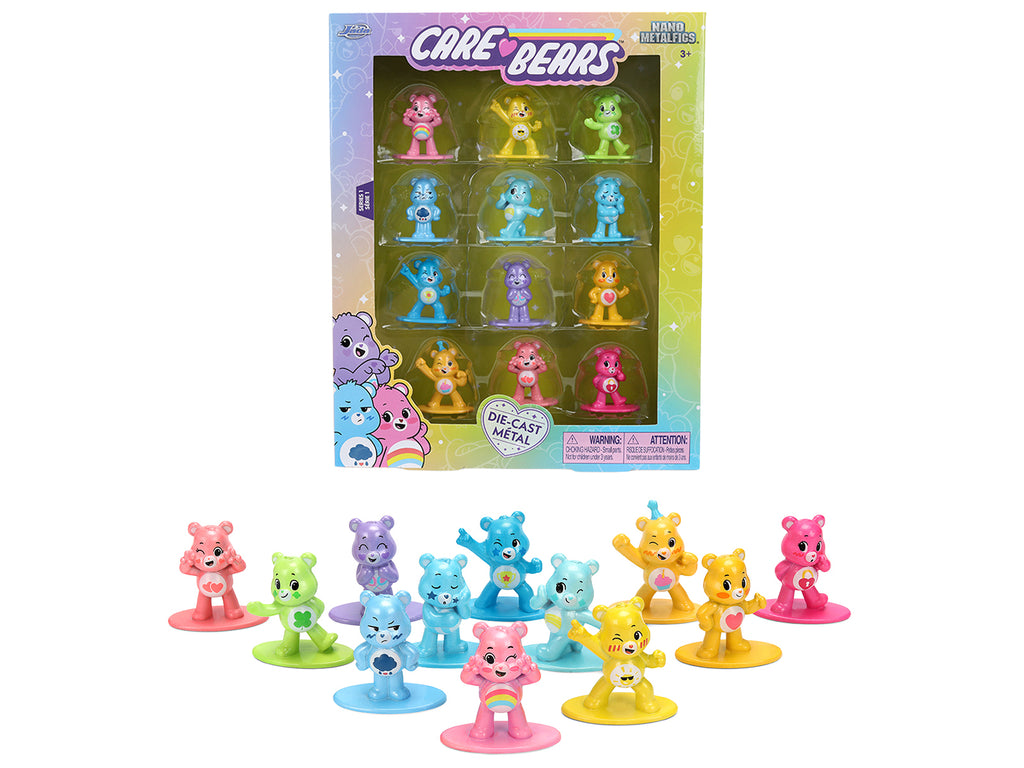 Set of 12 Diecast Figures 'Care Bears' Franchise 'Nano Metalfigs' Series Diecast Models by Jada