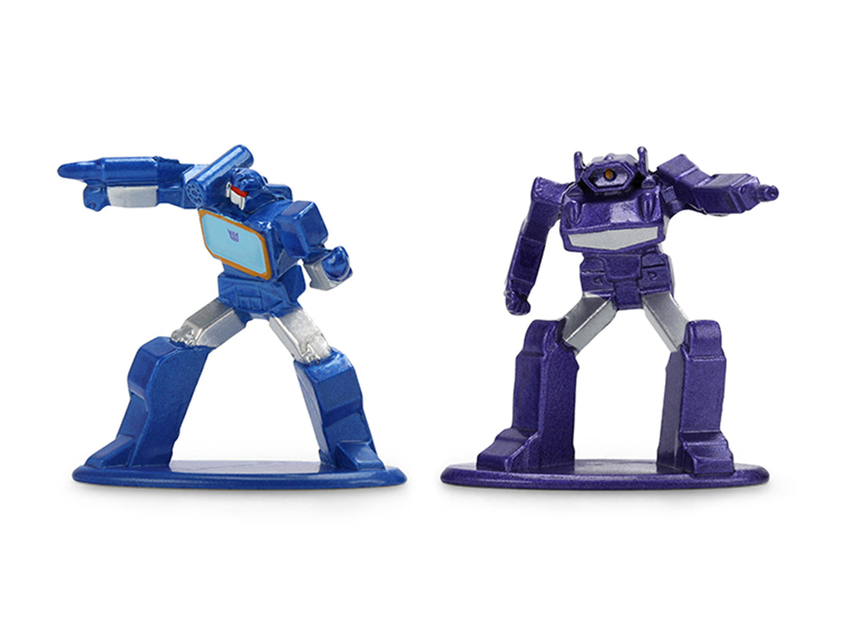 Set of 12 Diecast Figures 'Transformers' Franchise 'Nano Metalfigs' Series Diecast Models by Jada