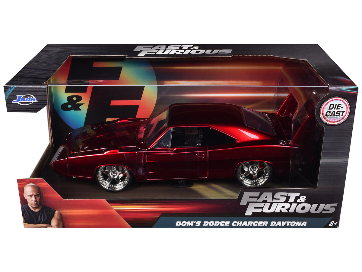 1969 Dodge Charger Daytona Red 'Fast & Furious 7' (2015) Movie 1/24 Diecast Model Car by Jada