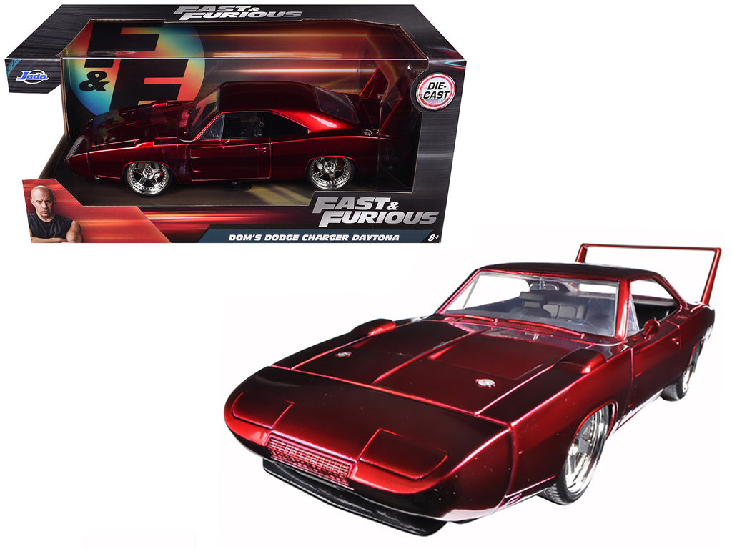 1969 Dodge Charger Daytona Red 'Fast & Furious 7' (2015) Movie 1/24 Diecast Model Car by Jada