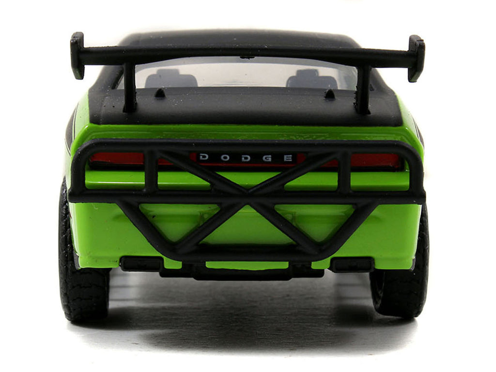 Letty's Dodge Challenger SRT8 Green with Matt Black Top and Hood and Black Stripes 'Furious 7' (2015) Movie 'Fast & Furious 25th Anniversary' Series 1/32 Diecast Car Model by Jada