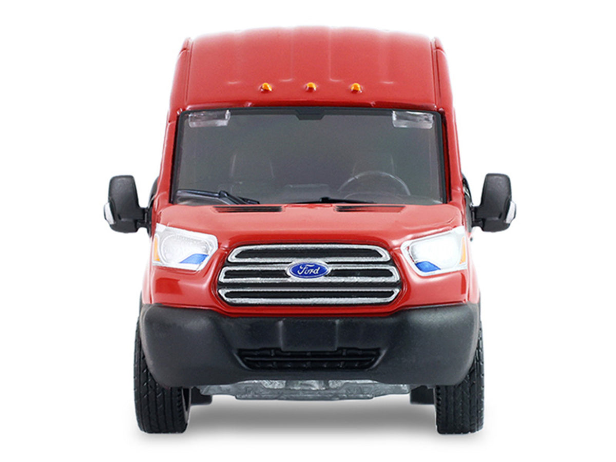 2019 Ford Transit LWB High Roof Van 'Hobby Shop Auto Mechanic - Mobile Mechanic' Red with Car Jack and Battery 'The Hobby Shop' Series 17 1/64 Diecast Model Car by Greenlight