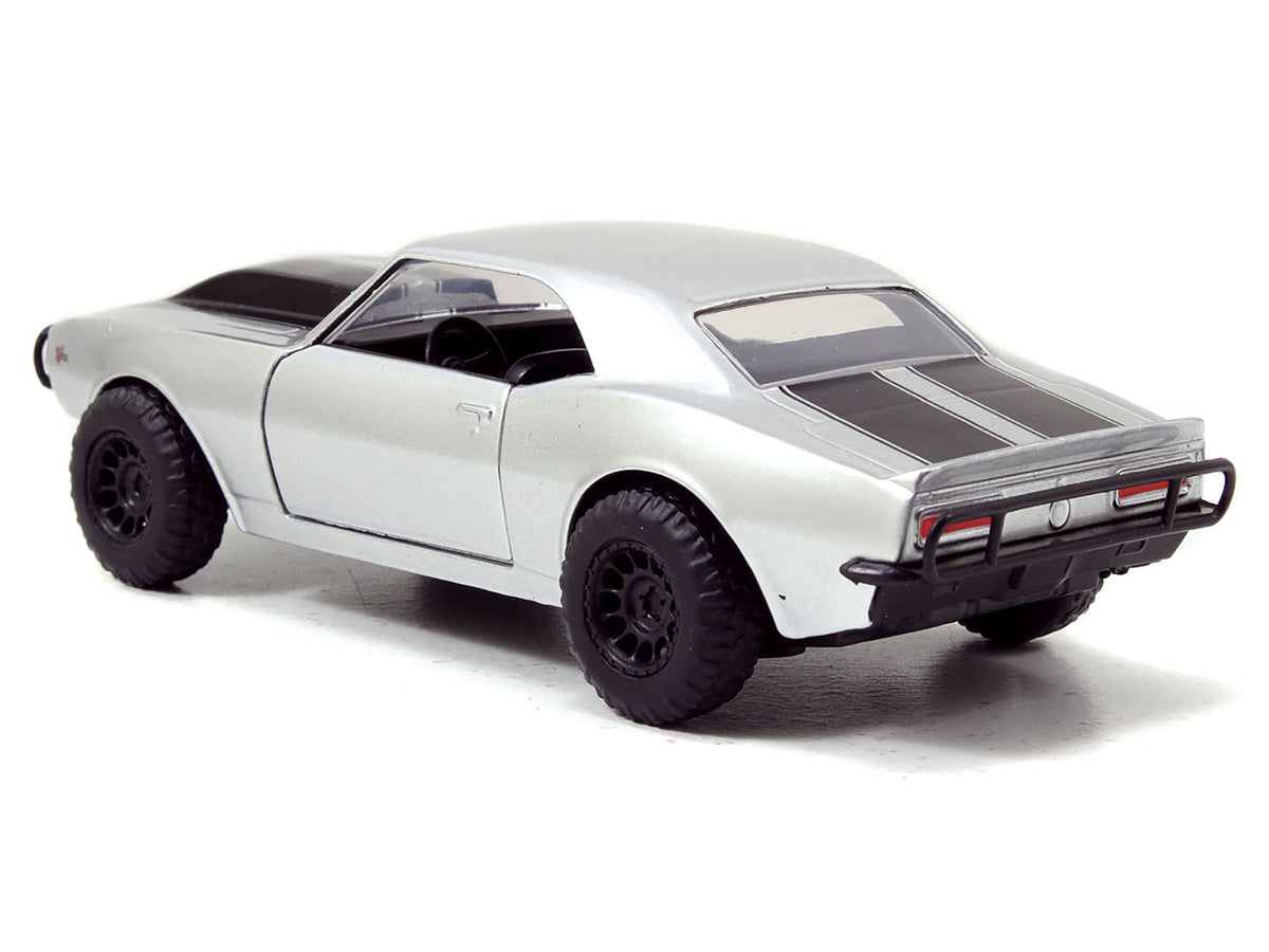 Roman's Chevrolet Camaro Z/28 Silver with Black Stripes 'Fast & Furious 7' (2015) Movie 1/32 Diecast Model Car by Jada