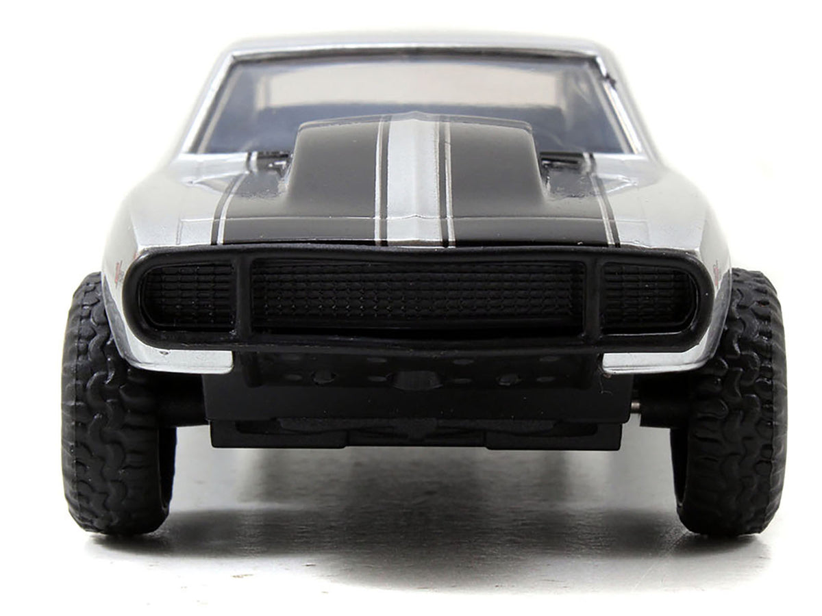 Roman's Chevrolet Camaro Z/28 Silver with Black Stripes 'Fast & Furious 7' (2015) Movie 1/32 Diecast Model Car by Jada