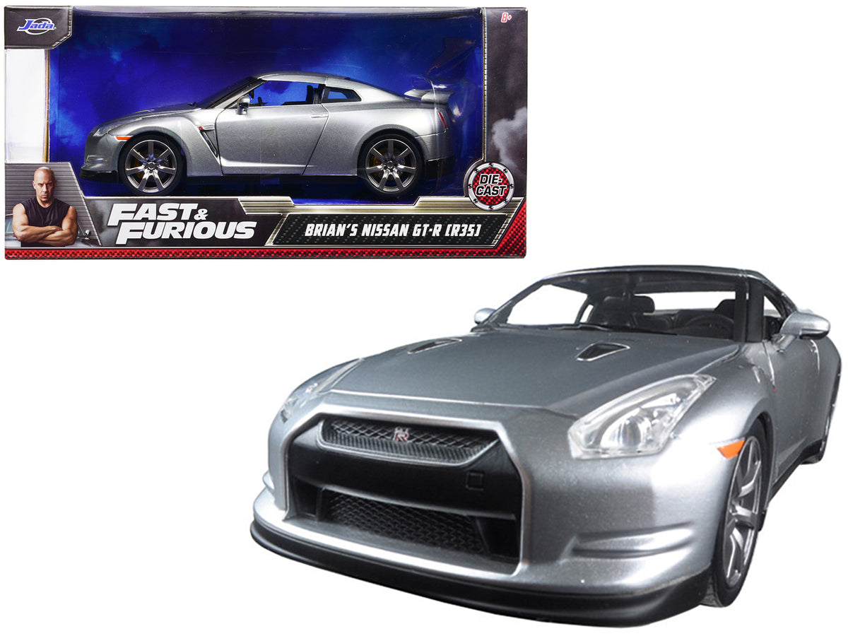 Brian's Nissan GT-R (R35) Silver 'Fast & Furious' Movie 1/24 Diecast Model Car by Jada
