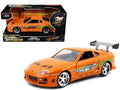 Brian's Toyota Supra Orange with Graphics 'The Fast and the Furious' (2001) Movie 'Fast & Furious 25th Anniversary' Series 1/32 Diecast Car Model by Jada