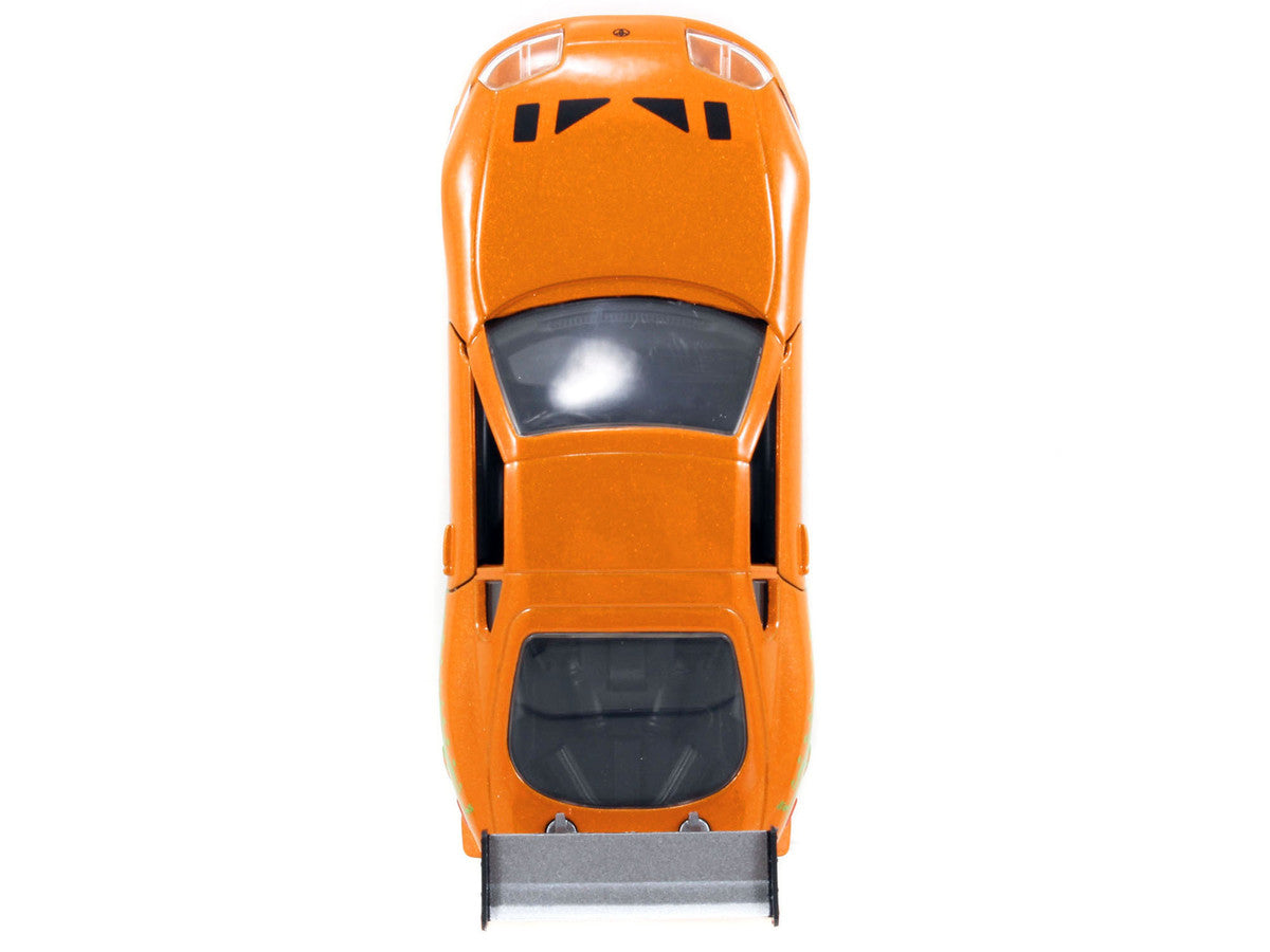 Brian's Toyota Supra Orange with Graphics 'The Fast and the Furious' (2001) Movie 'Fast & Furious 25th Anniversary' Series 1/32 Diecast Car Model by Jada