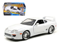 Brian's Toyota Supra White 'Fast & Furious' Movie 1/24 Diecast Model Car by Jada