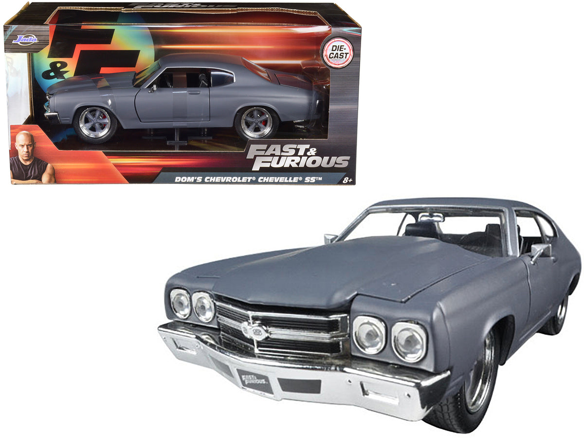 Dom's Chevrolet Chevelle SS Matt Gray 'Fast & Furious' Movie 1/24 Diecast Model Car by Jada