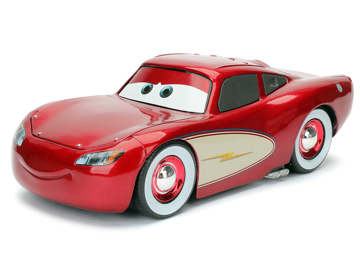 Cruising Lightning McQueen Red Metallic with Extra Wheels Disney & Pixar 'Cars' Movie 'Hollywood Rides' Series Diecast Model Car by Jada
