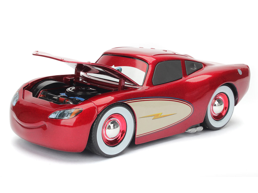 Cruising Lightning McQueen Red Metallic with Extra Wheels Disney & Pixar 'Cars' Movie 'Hollywood Rides' Series Diecast Model Car by Jada